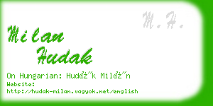 milan hudak business card